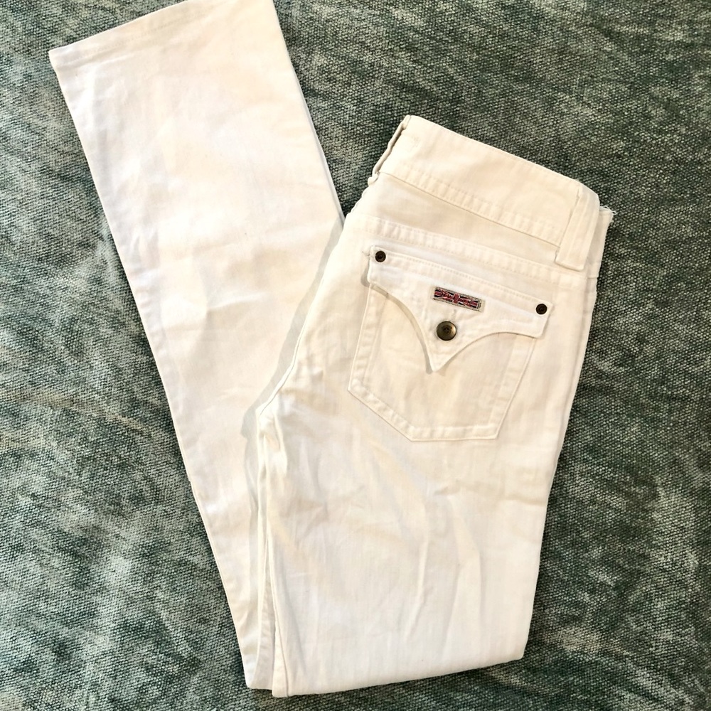 Hudson Low Rise Boot Cut Size 29 White Jeans